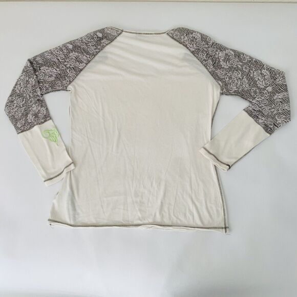 Fox Head Shirt Women XL XLarge White Gray Lace Long Sleeve Racing Travel Casual - Picture 2 of 16